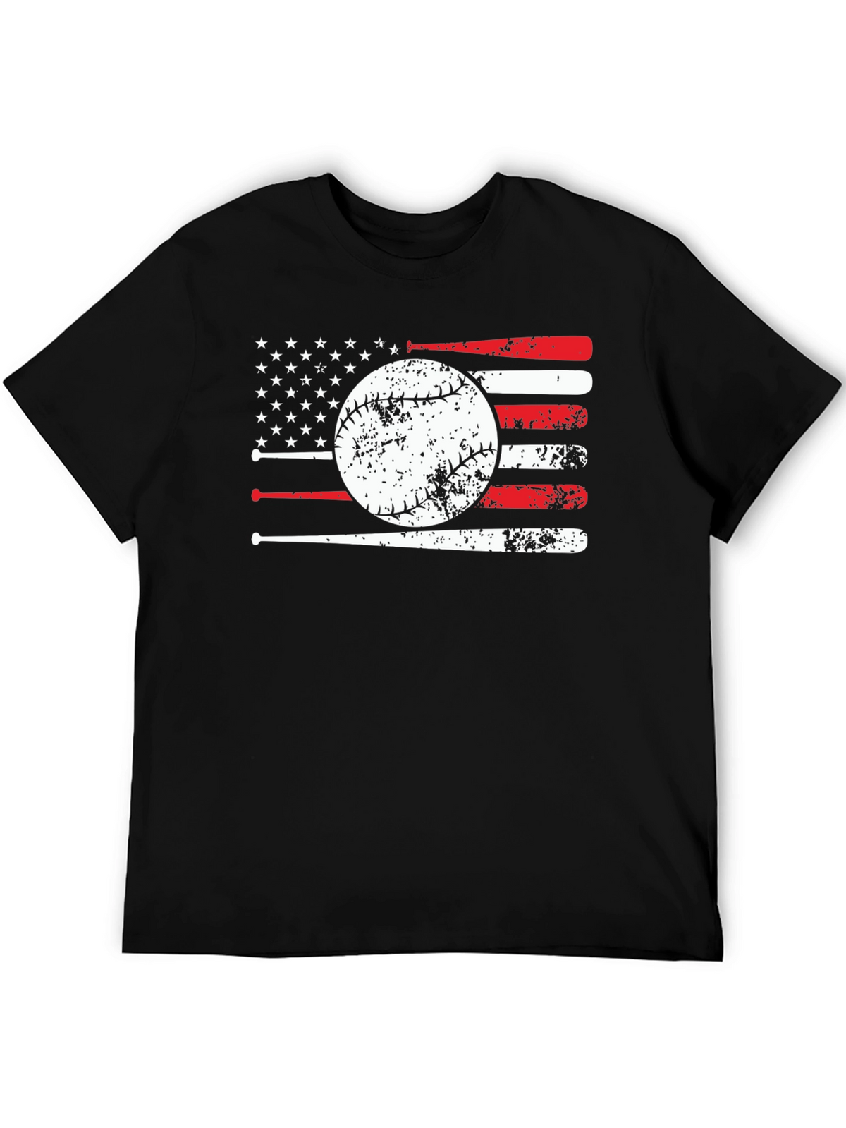 Baseball Flag Graphic T-Shirt - Patriotic Design