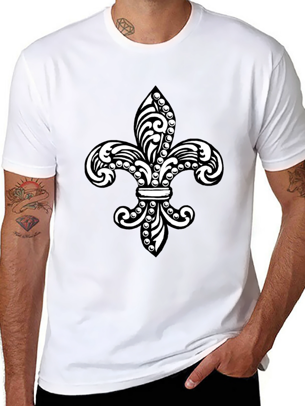Fleur-de-lis Graphic Black T-Shirt