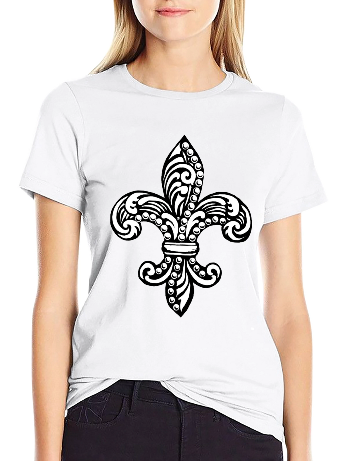 Fleur-de-lis Graphic Black T-Shirt