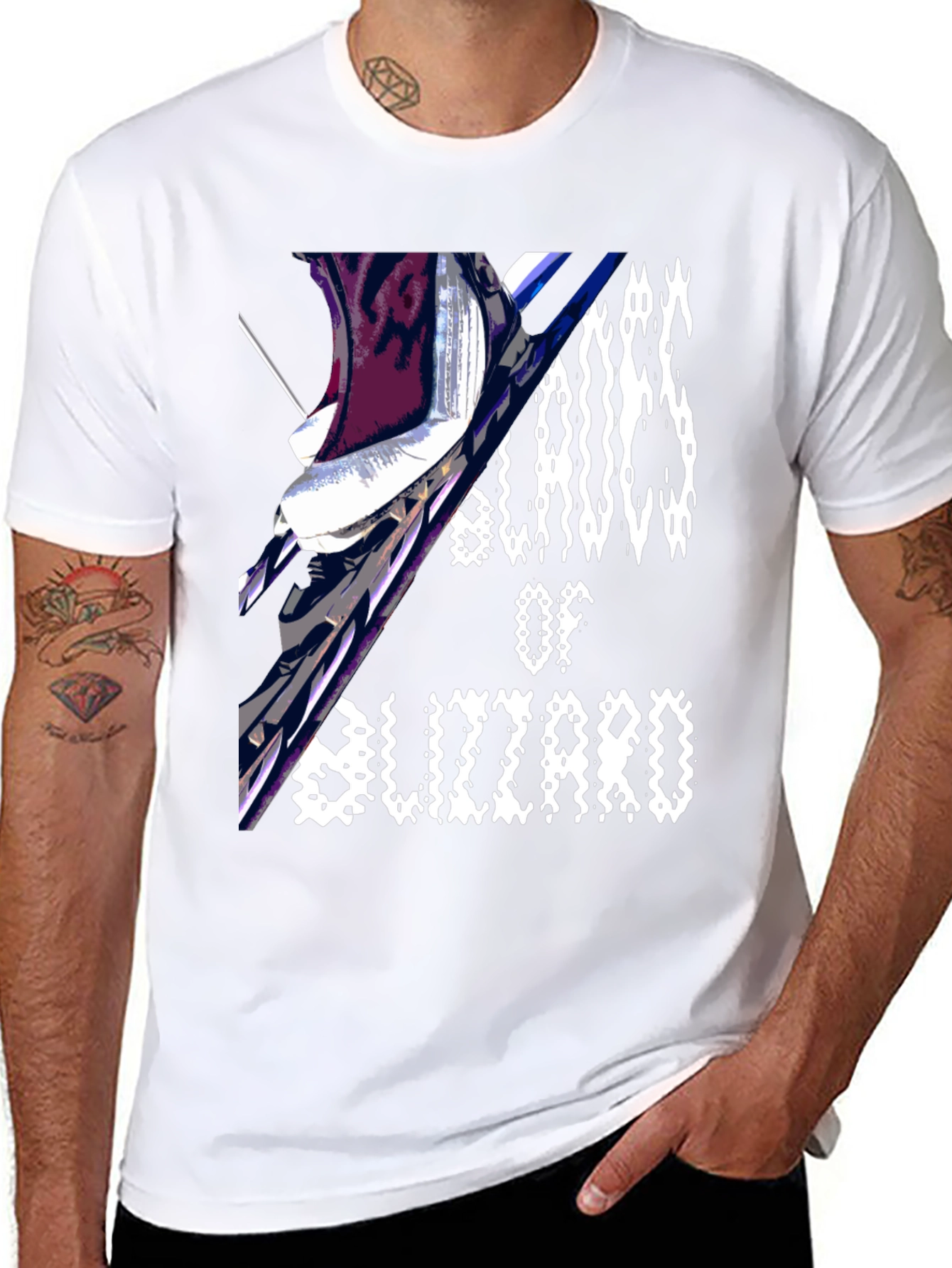 Blades of Blizzard Black Graphic Tee