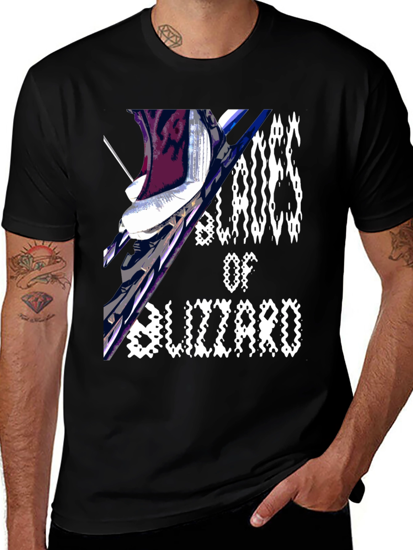 Blades of Blizzard Black Graphic Tee