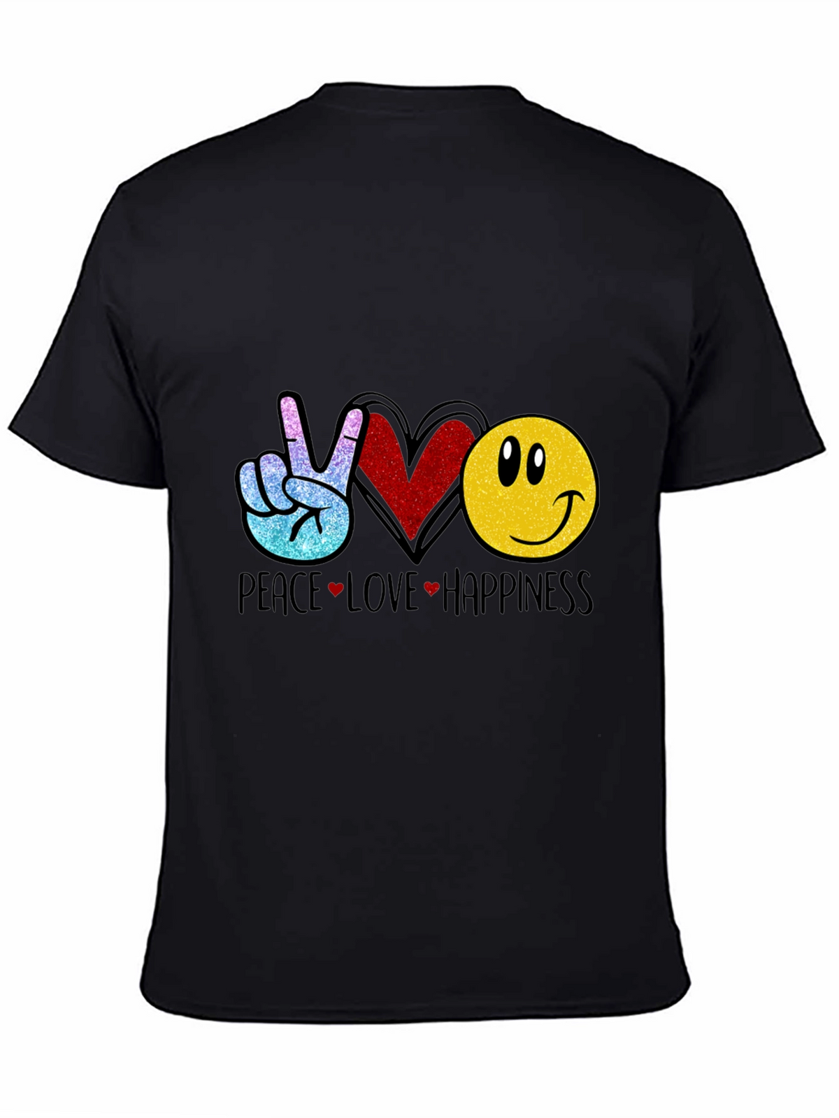 Peace Love Happiness Graphic T-Shirt