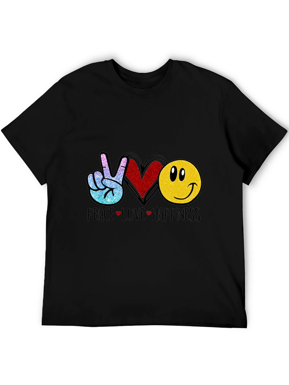 Peace Love Happiness Graphic T-Shirt