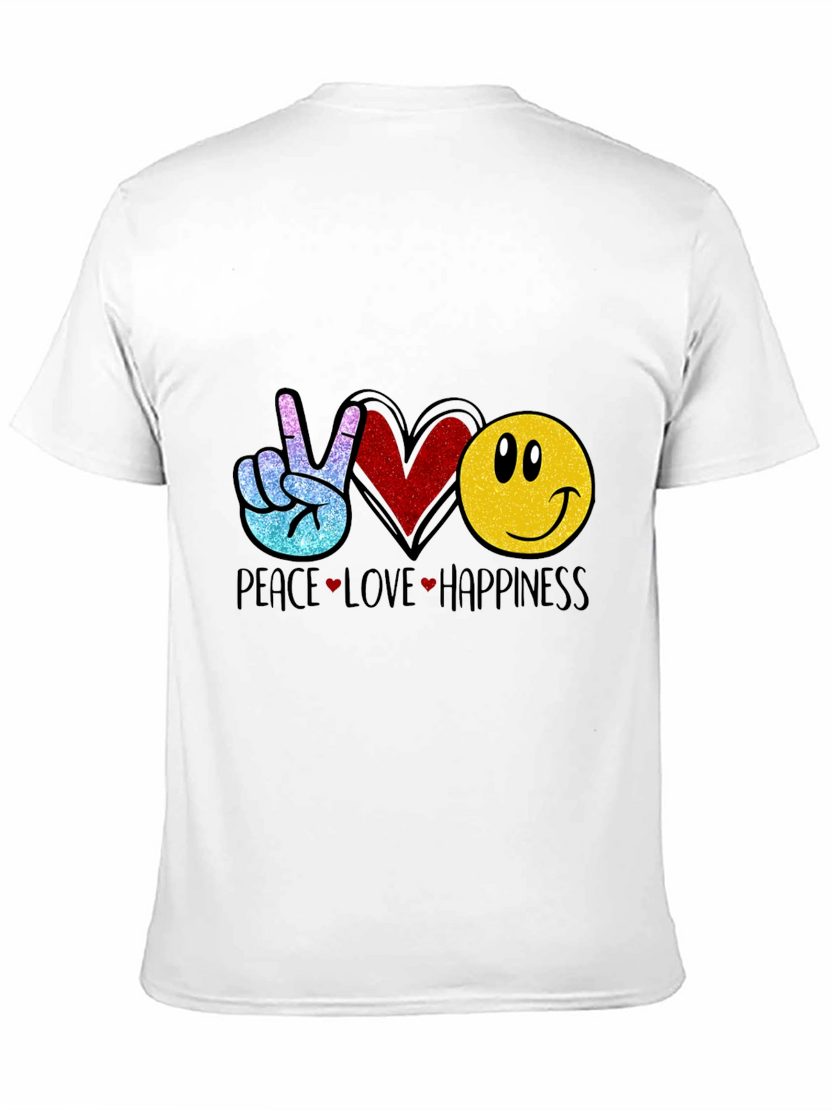 Peace Love Happiness Graphic T-Shirt