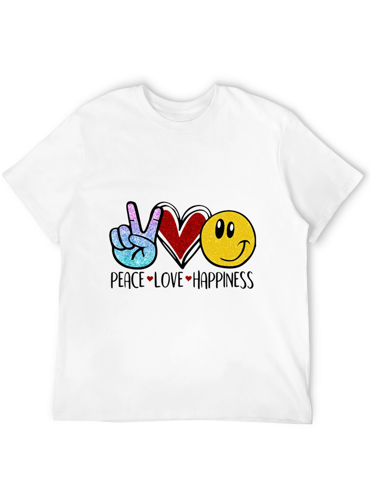 Peace Love Happiness Graphic T-Shirt