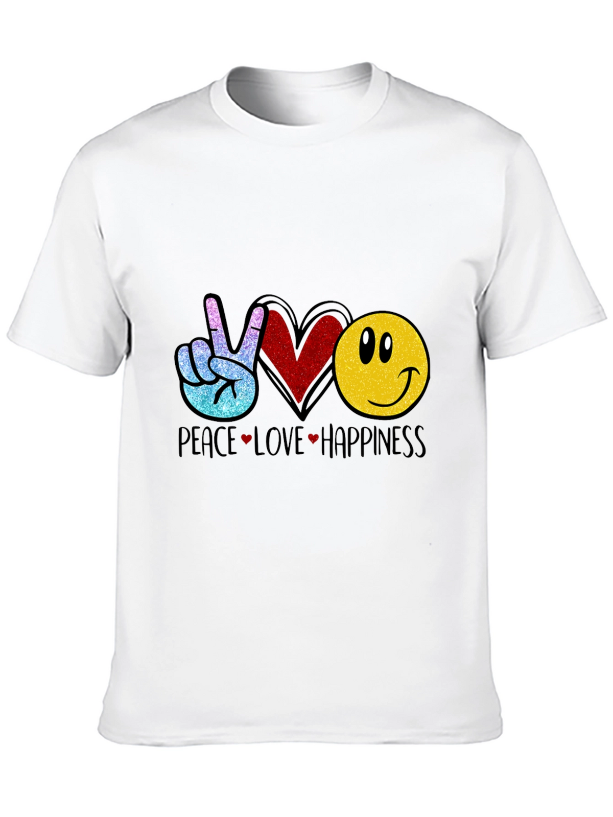Peace Love Happiness Graphic T-Shirt