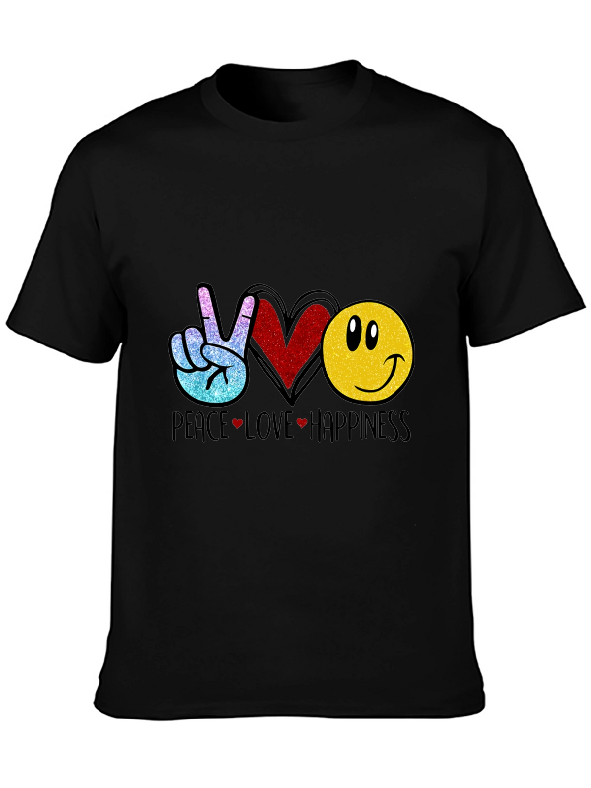 Peace Love Happiness Graphic T-Shirt