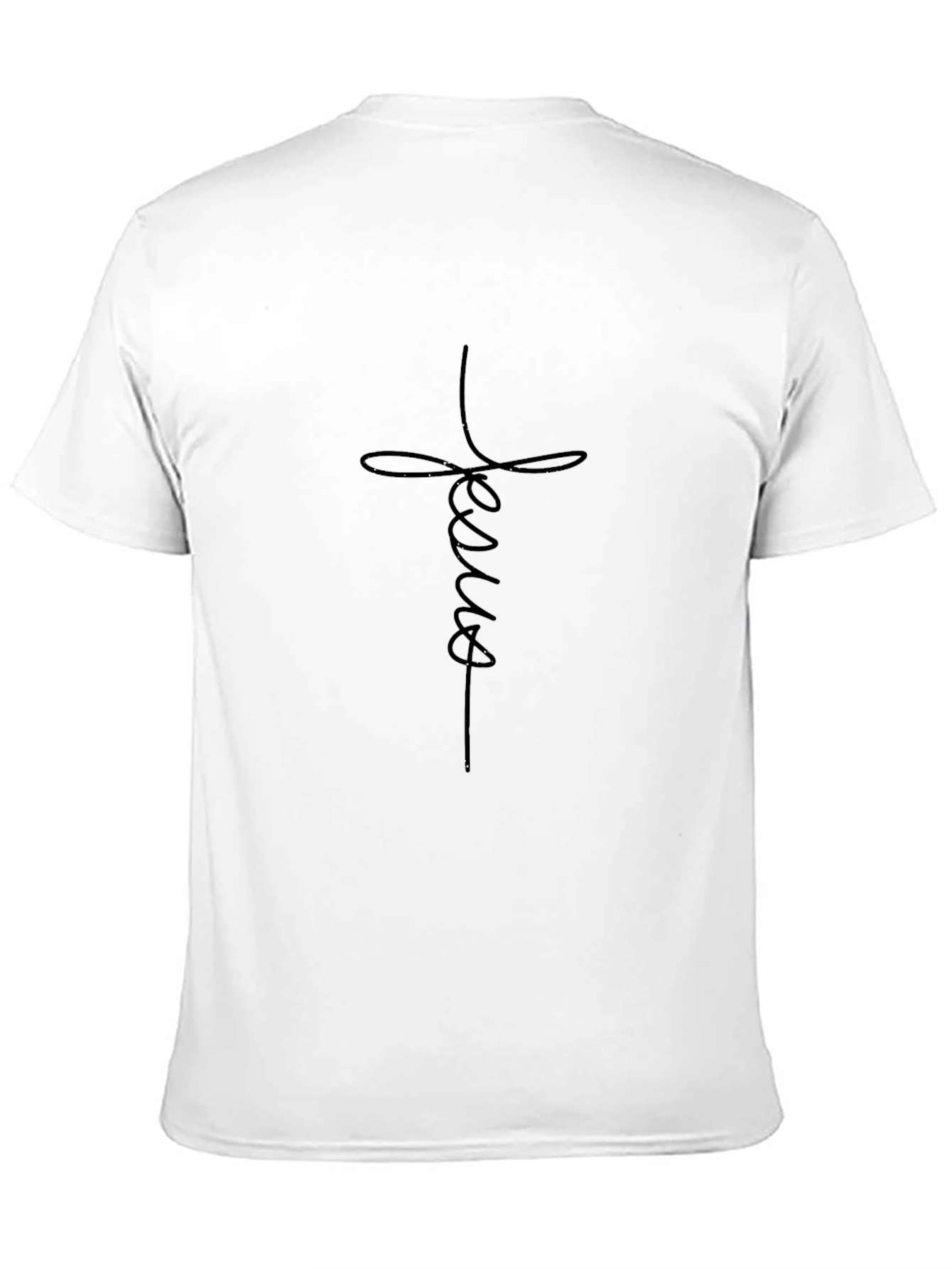 Jesus Cross Graphic Black T-Shirt