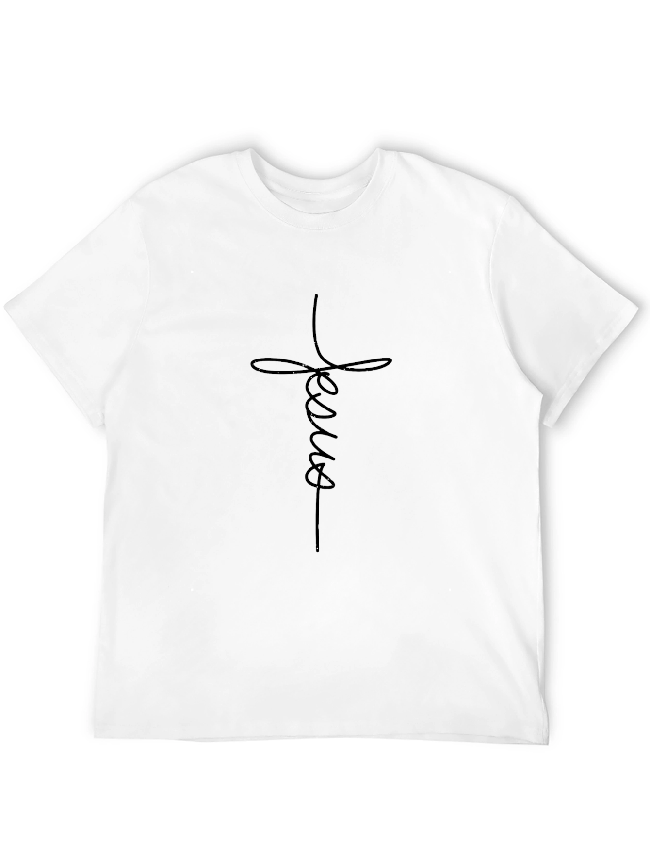 Jesus Cross Graphic Black T-Shirt