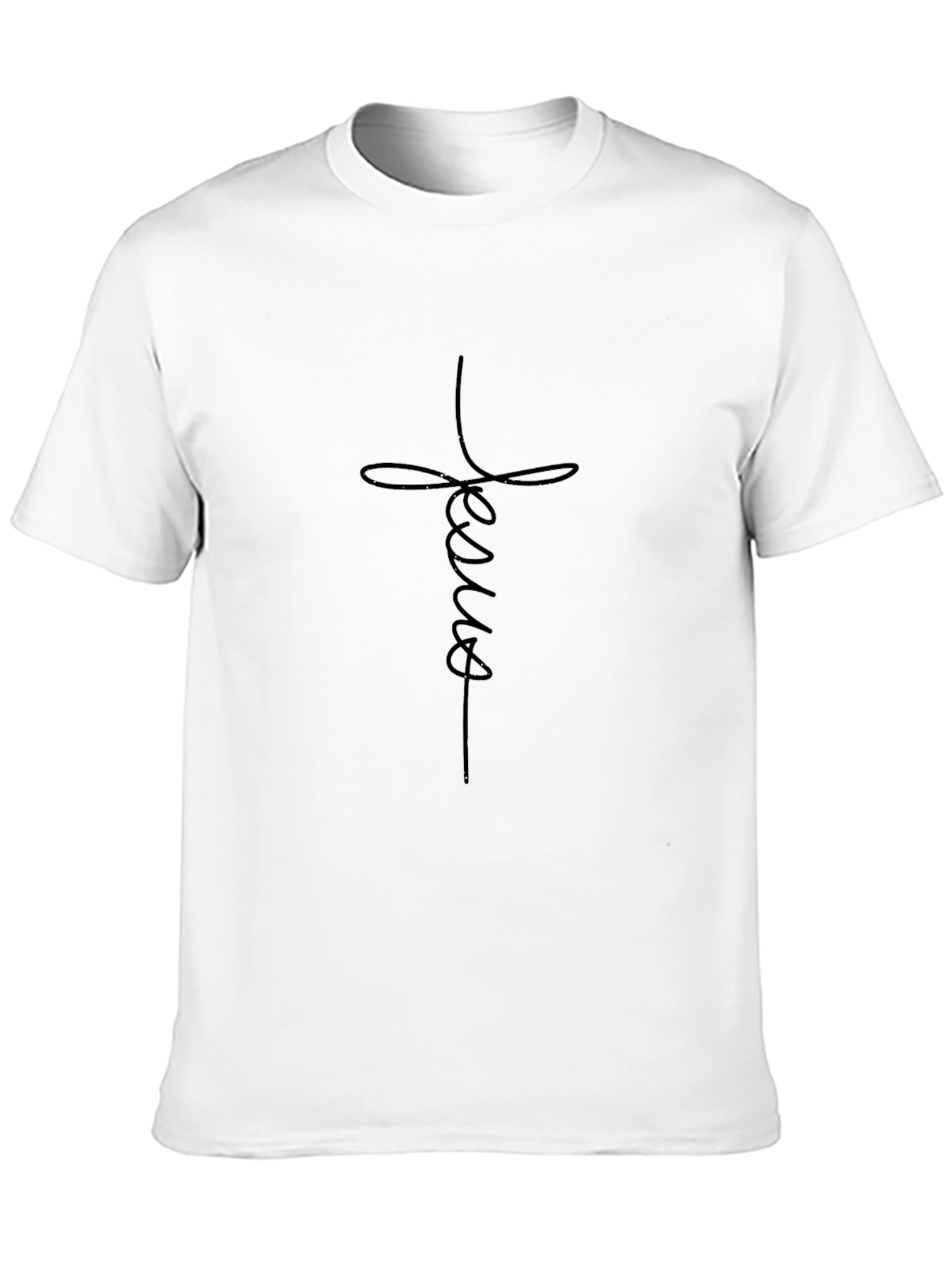 Jesus Cross Graphic Black T-Shirt