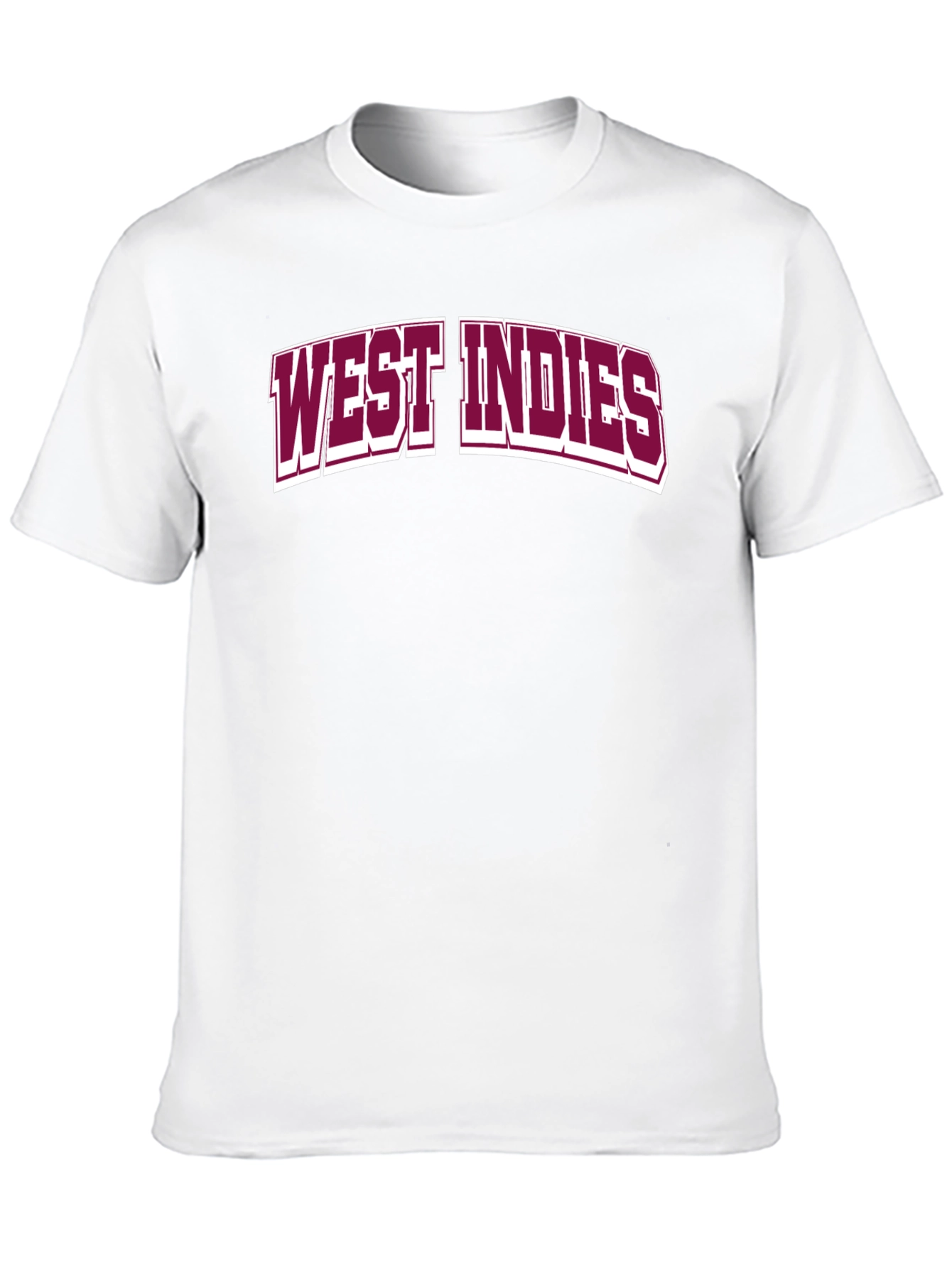 West Indies Graphic T-Shirt - Maroon on Black