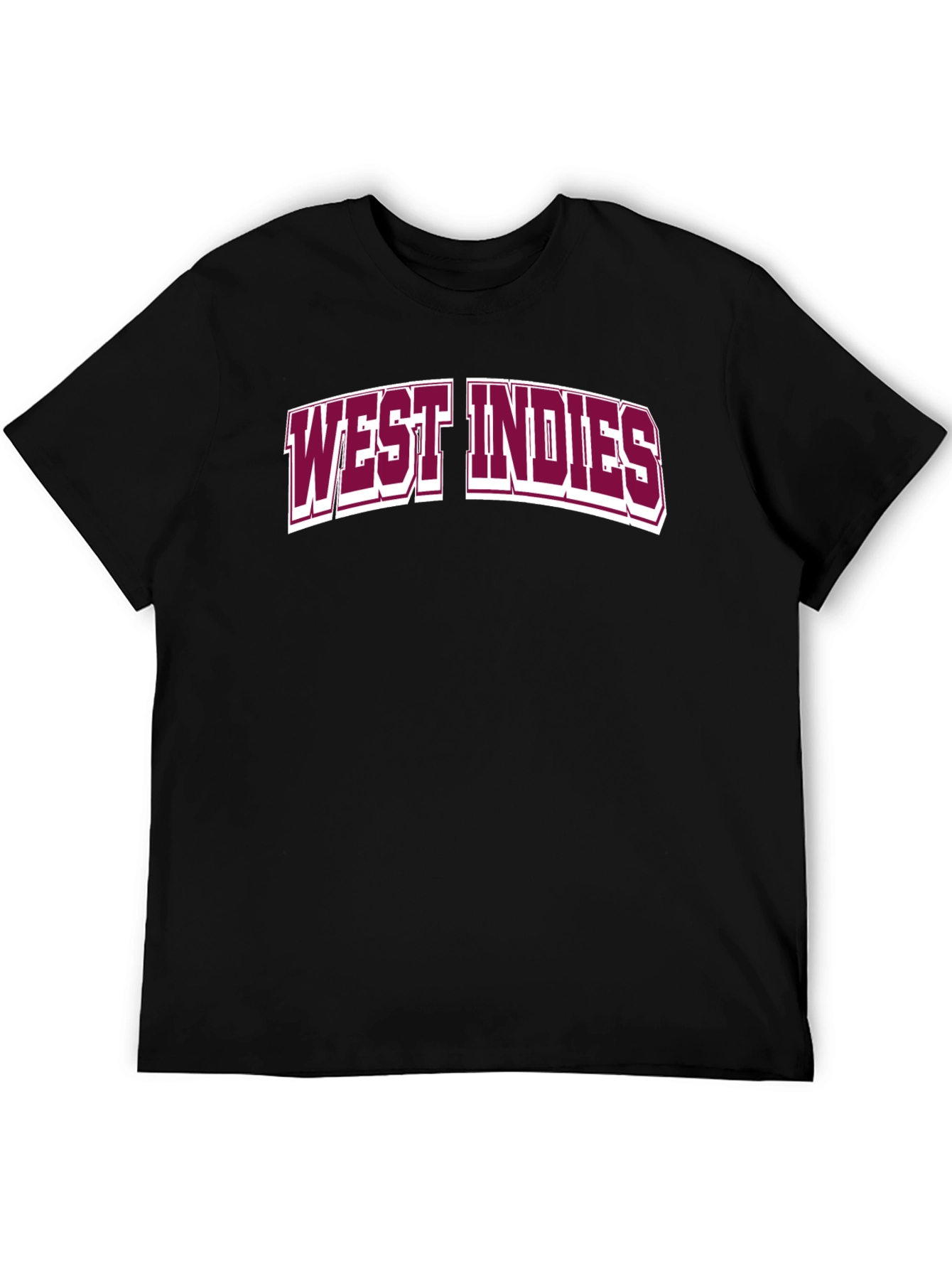 West Indies Graphic T-Shirt - Maroon on Black