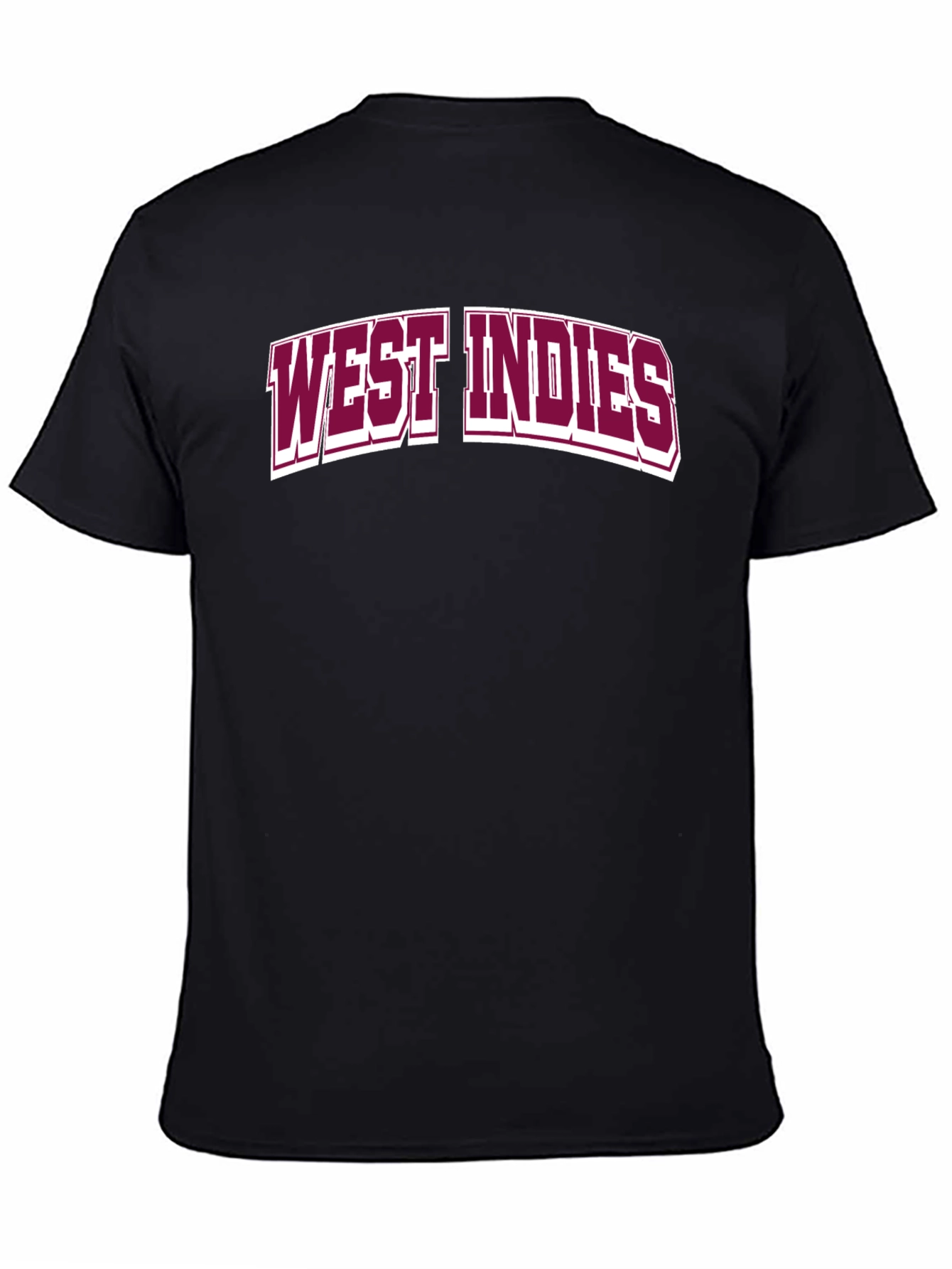 West Indies Graphic T-Shirt - Maroon on Black