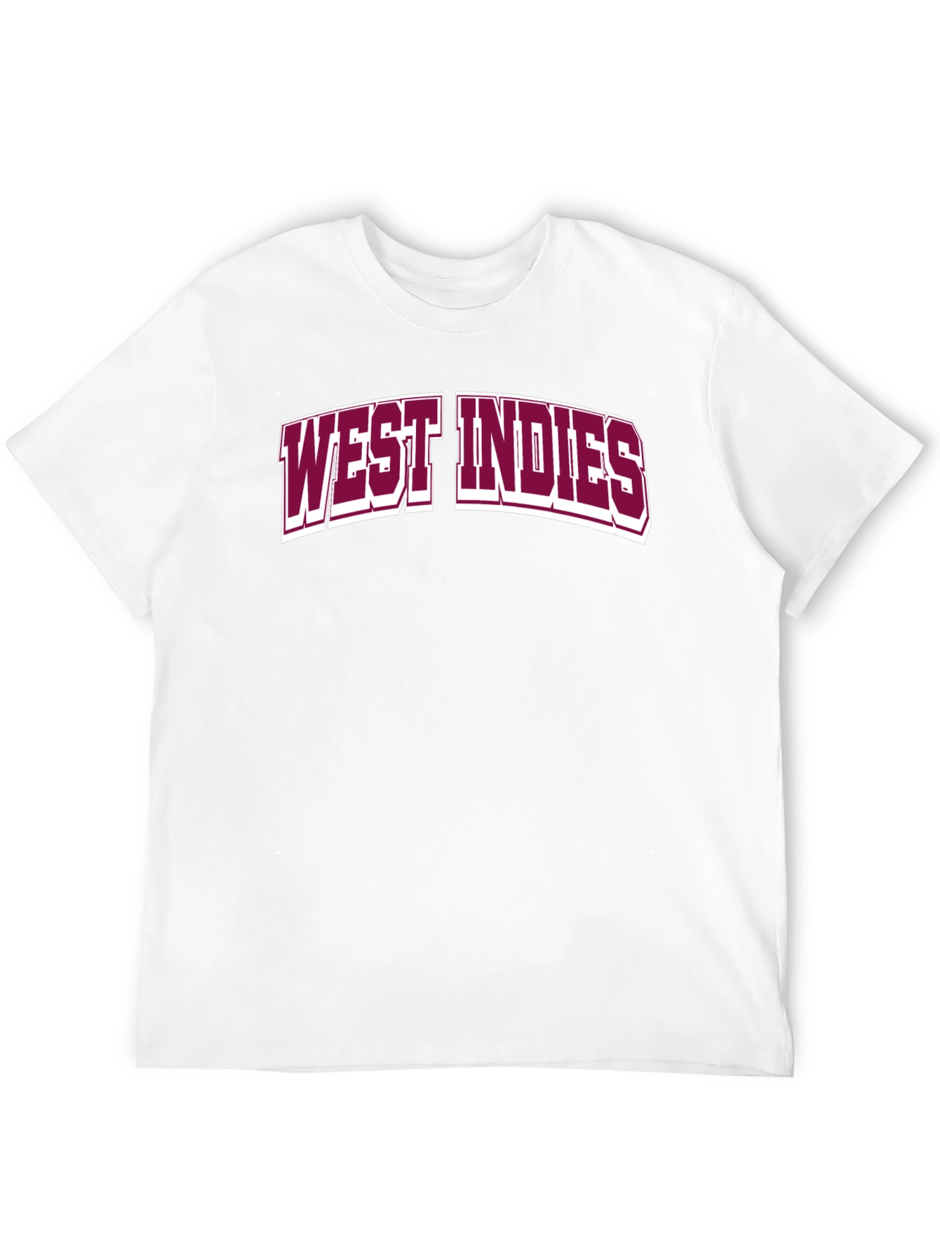 West Indies Graphic T-Shirt - Maroon on Black