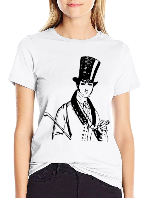 Dapper Gentleman Top Hat Graphic Tee - Black