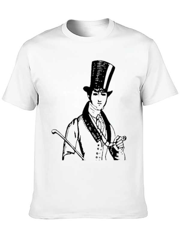 Dapper Gentleman Top Hat Graphic Tee - Black