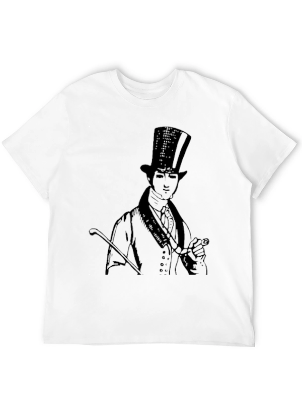 Dapper Gentleman Top Hat Graphic Tee - Black