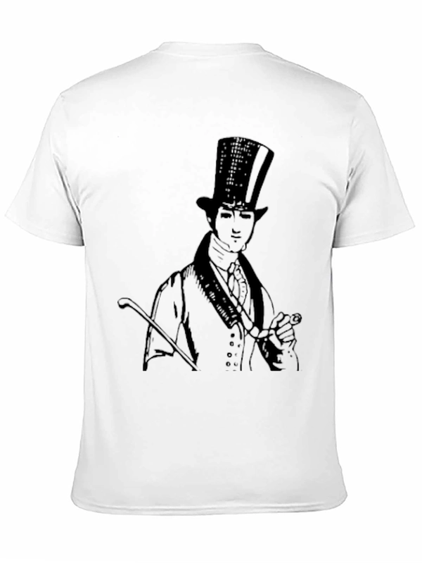 Dapper Gentleman Top Hat Graphic Tee - Black