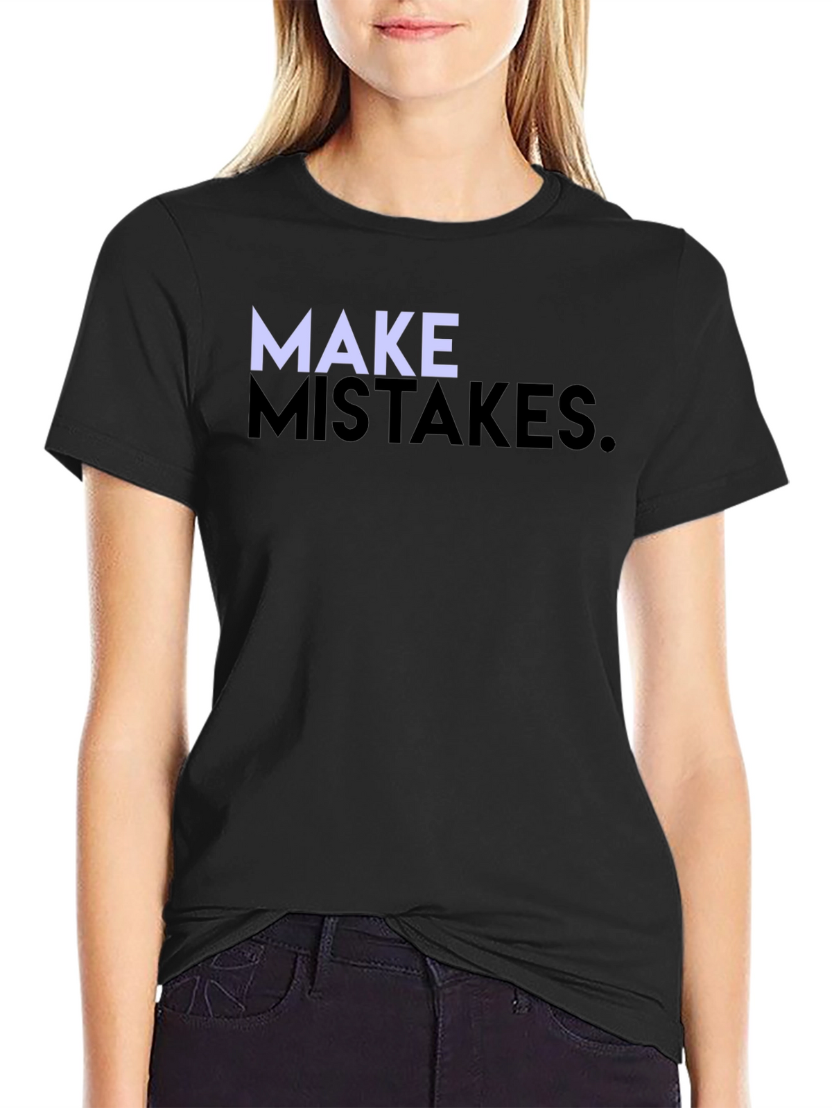Make Mistakes Graphic Tee - Mens Casual Cotton T-Shirt