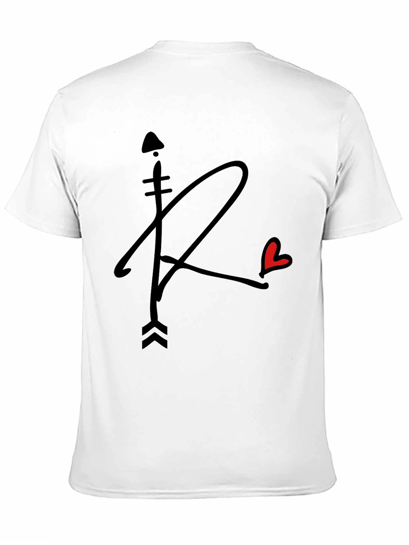 Arrow Heart Graphic Tee - Stylish Black T-Shirt