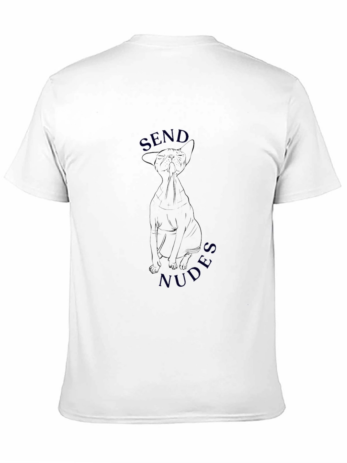Send Nudes Cat Graphic Black T-Shirt