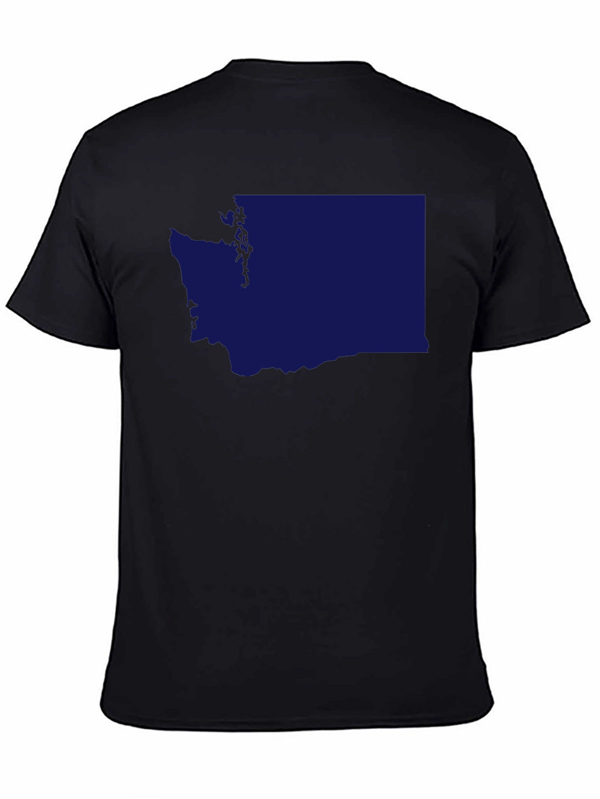 Washington State Outline Graphic Tee - Black