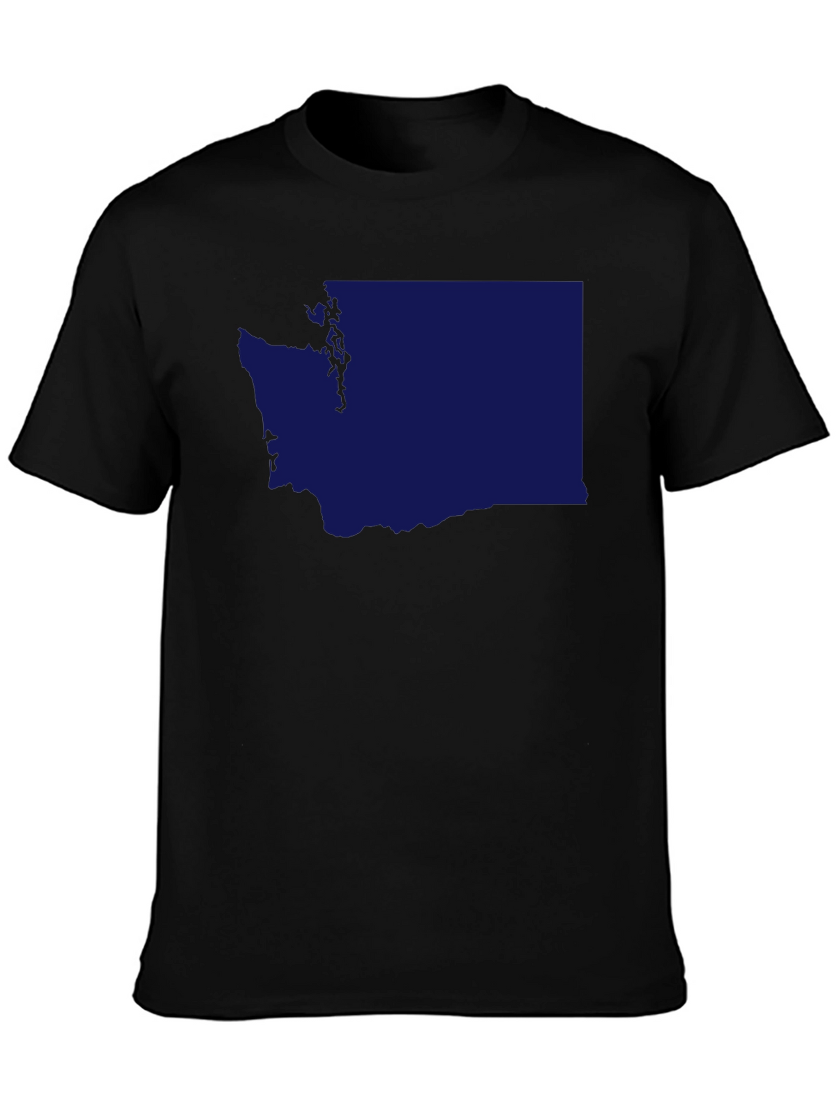 Washington State Outline Graphic Tee - Black