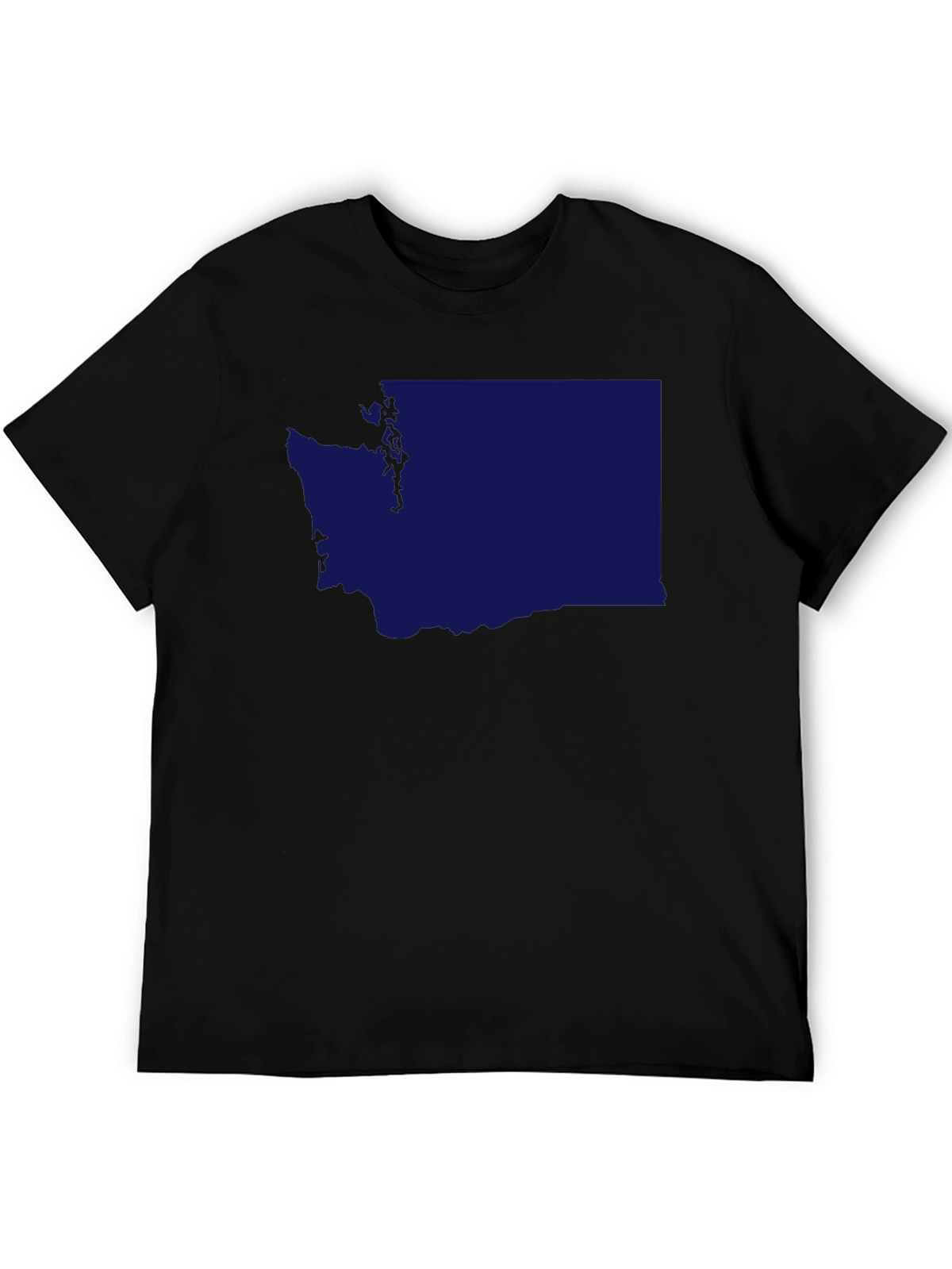 Washington State Outline Graphic Tee - Black