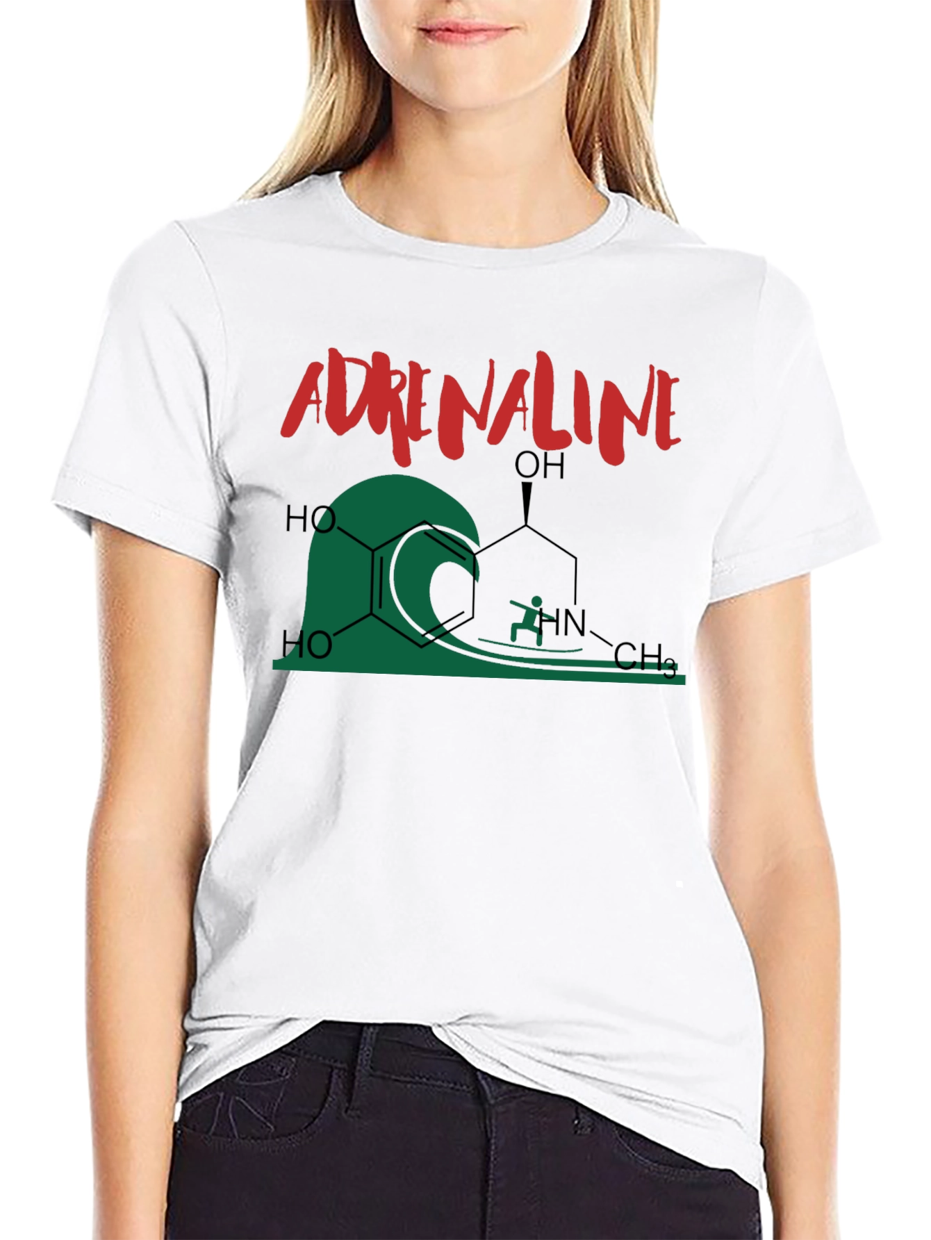 Adrenaline Molecule Surfing Graphic T-Shirt