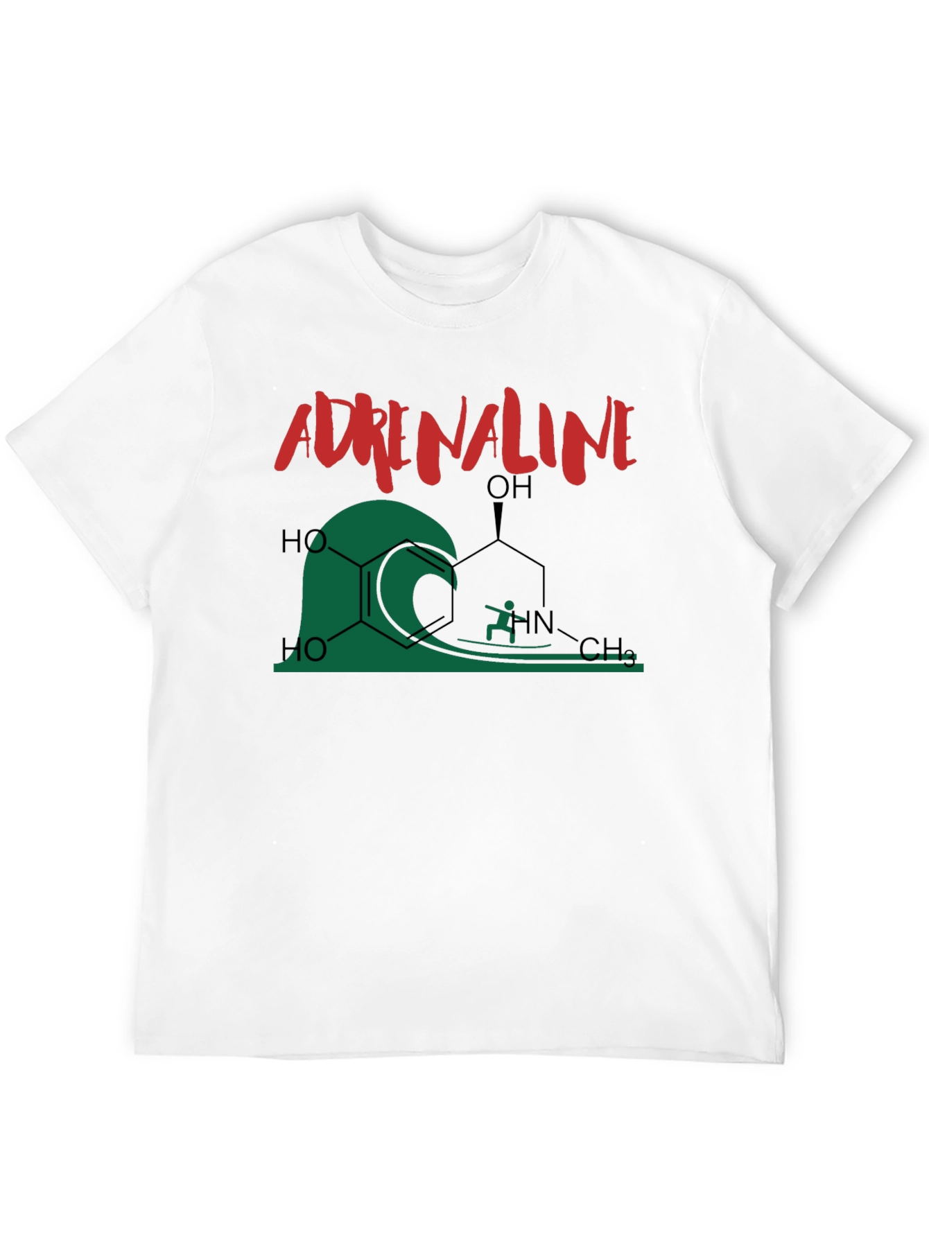 Adrenaline Molecule Surfing Graphic T-Shirt