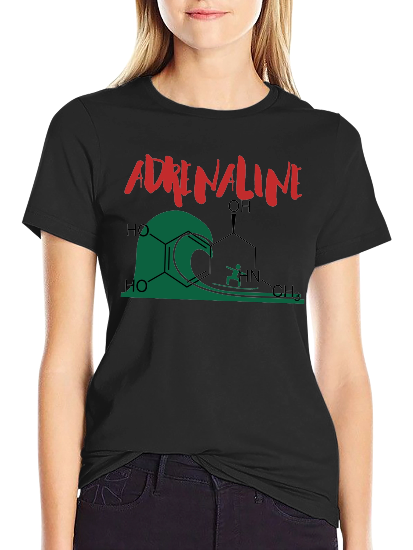 Adrenaline Molecule Surfing Graphic T-Shirt