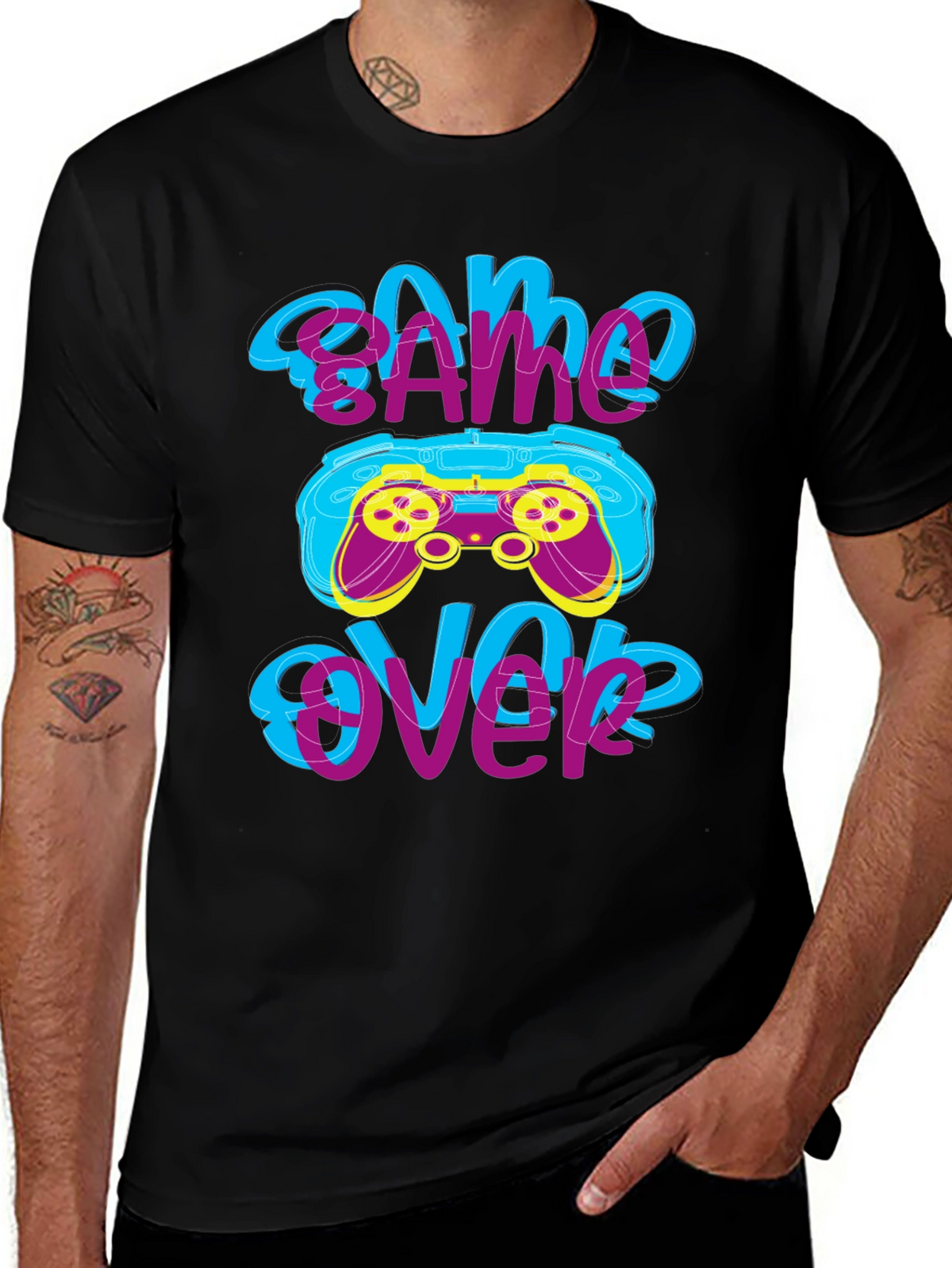 Game Over T-Shirt - Gamer Style Graphic Tee