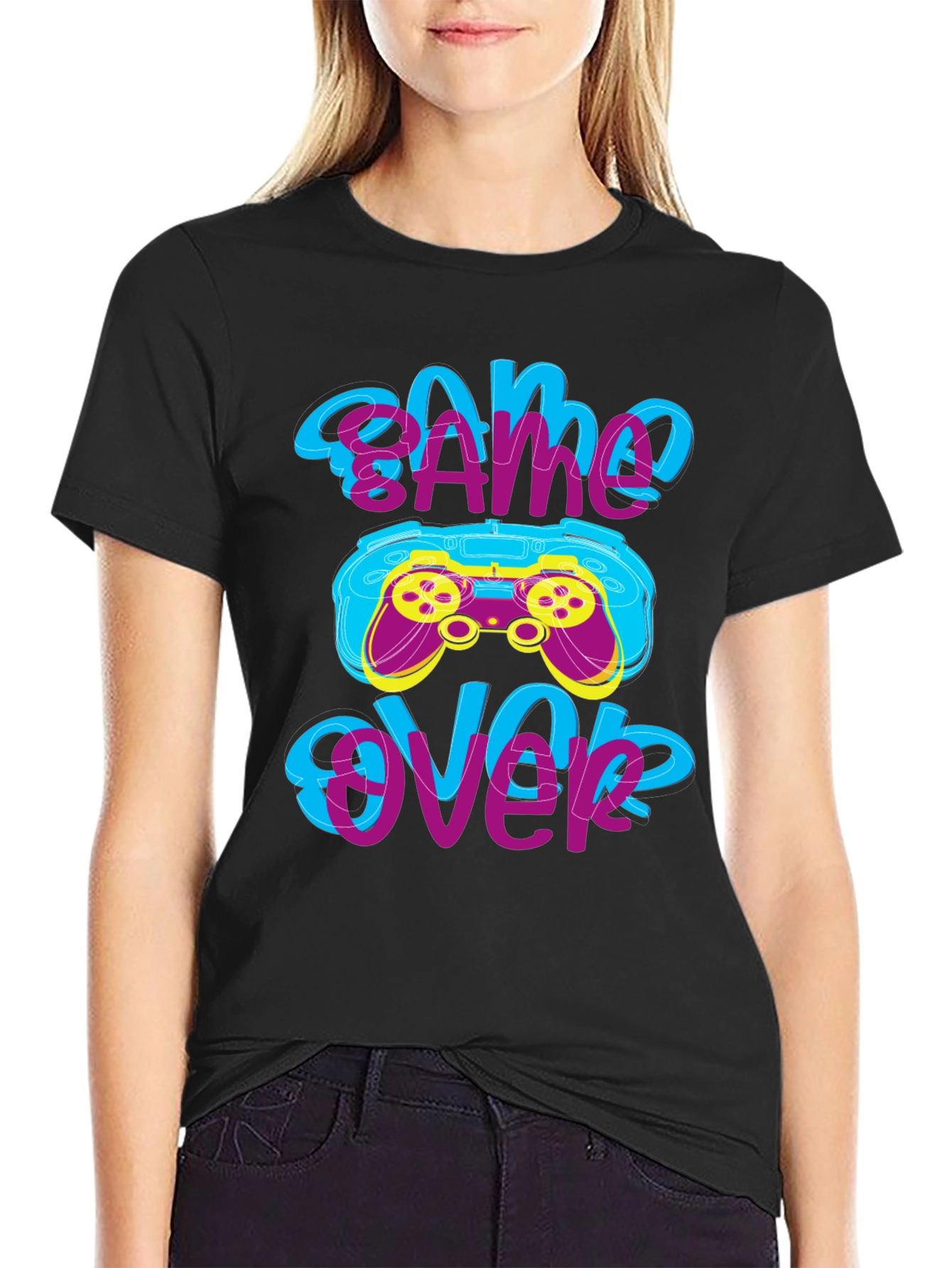 Game Over T-Shirt - Gamer Style Graphic Tee