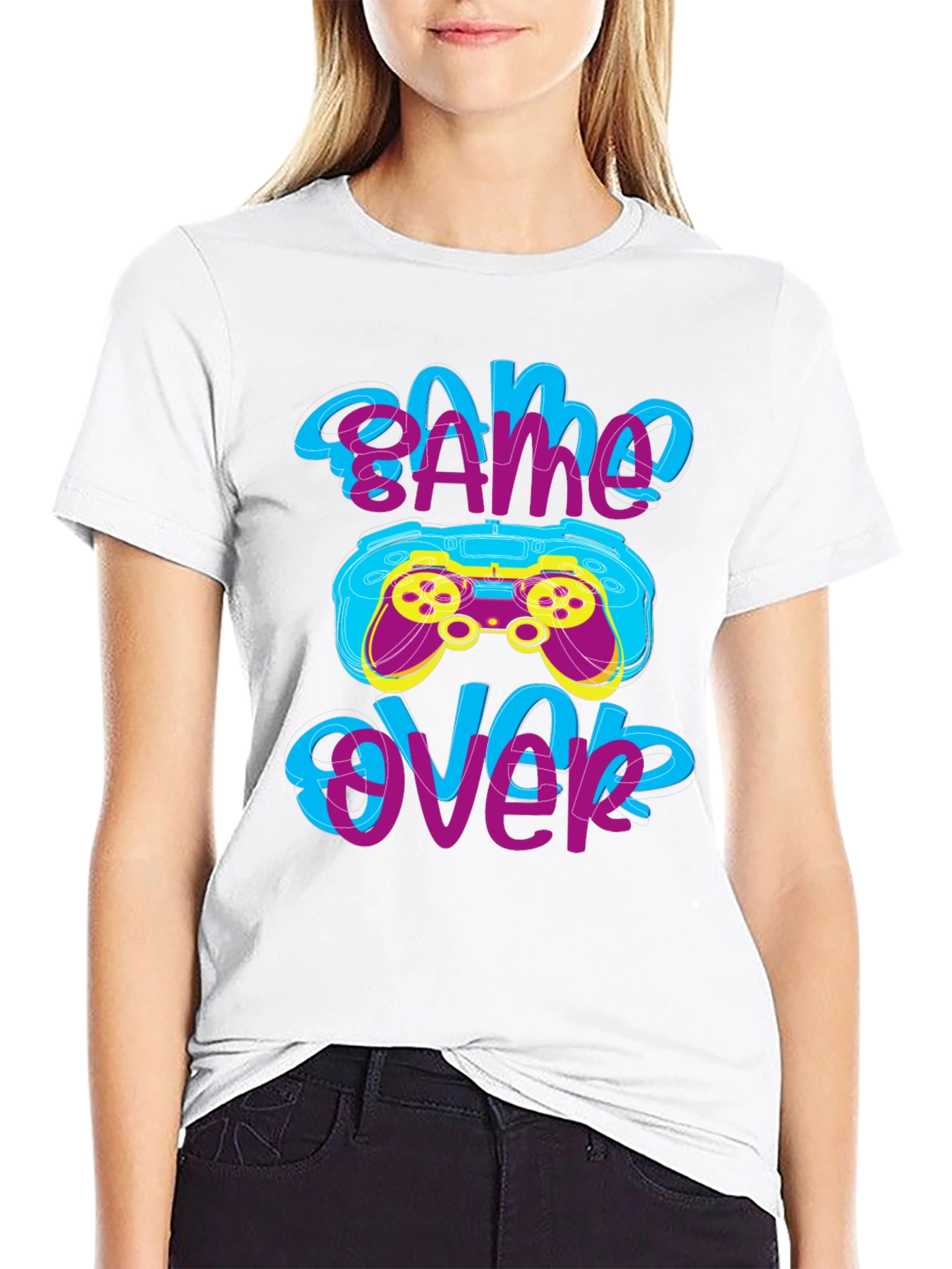 Game Over T-Shirt - Gamer Style Graphic Tee