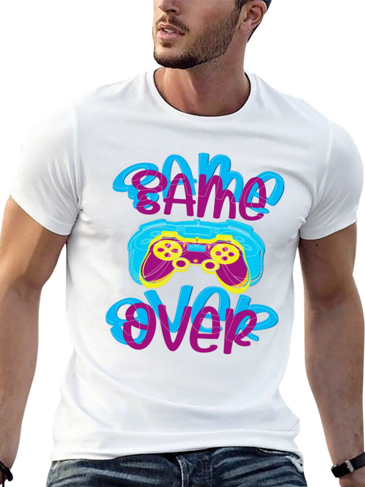 Game Over T-Shirt - Gamer Style Graphic Tee