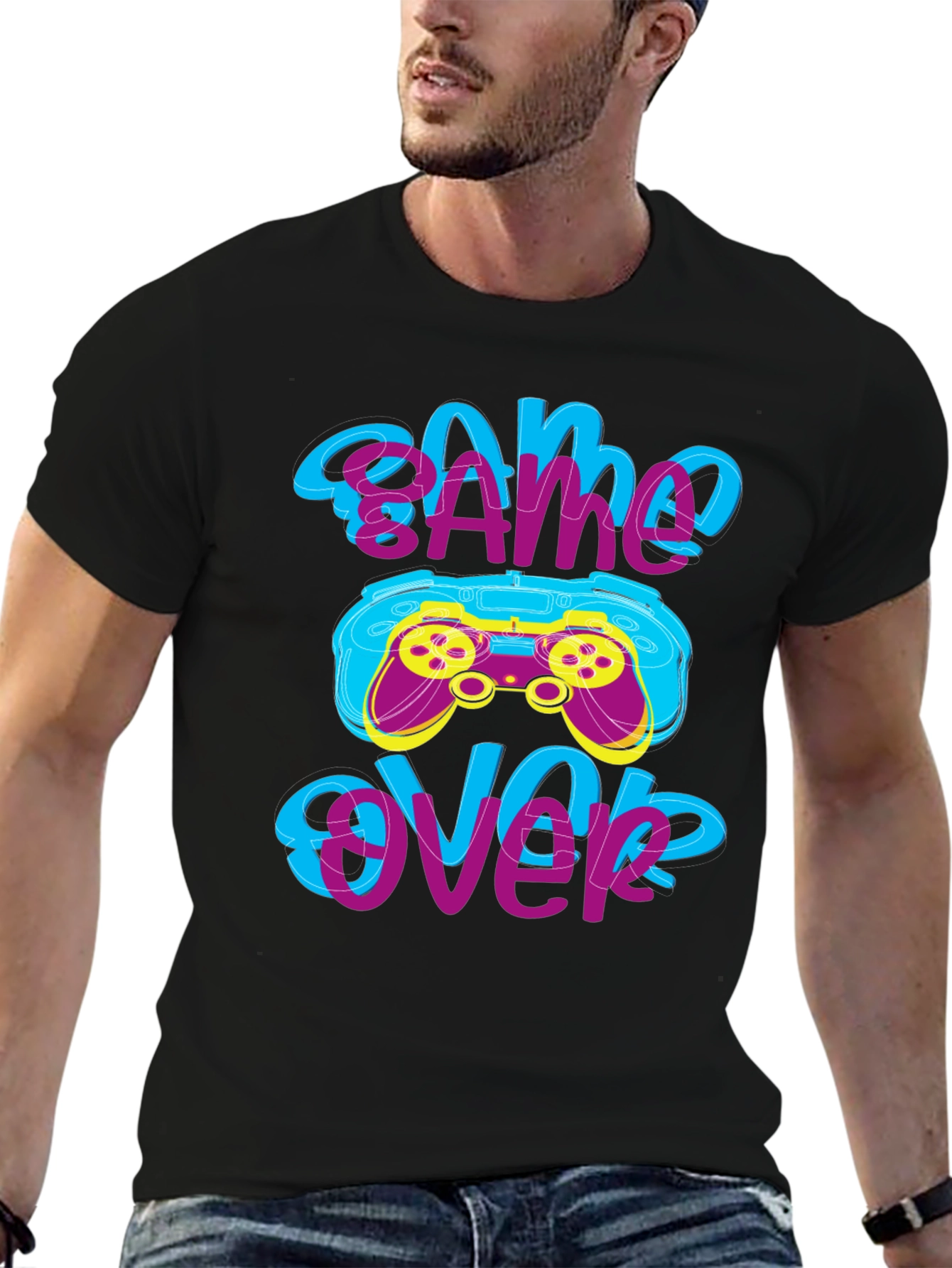 Game Over T-Shirt - Gamer Style Graphic Tee