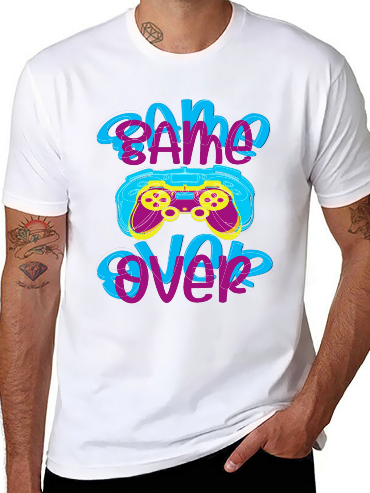 Game Over T-Shirt - Gamer Style Graphic Tee