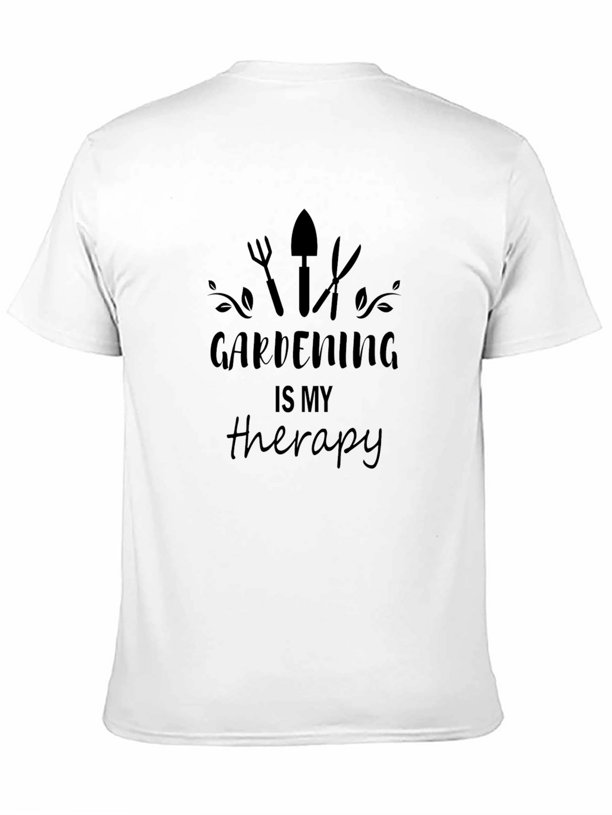 Gardening Is My Therapy T-Shirt - Black