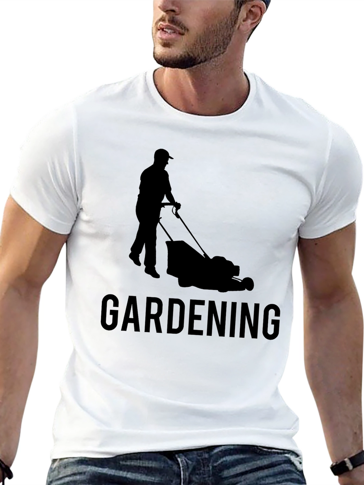 Gardening T-Shirt - Lawn Mower Graphic