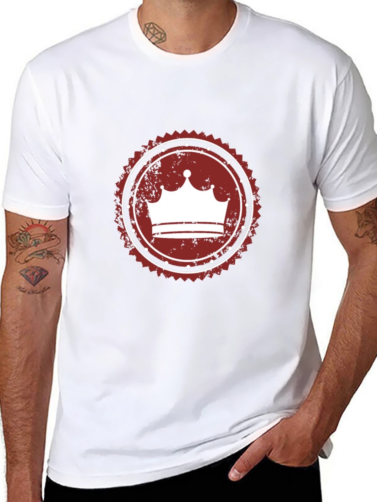 King Crown Seal Graphic Mens T-Shirt