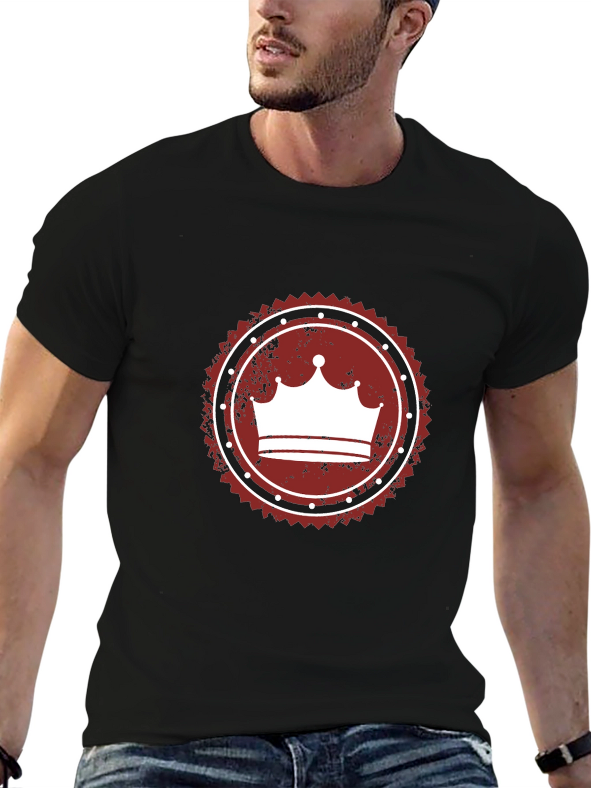 King Crown Seal Graphic Mens T-Shirt