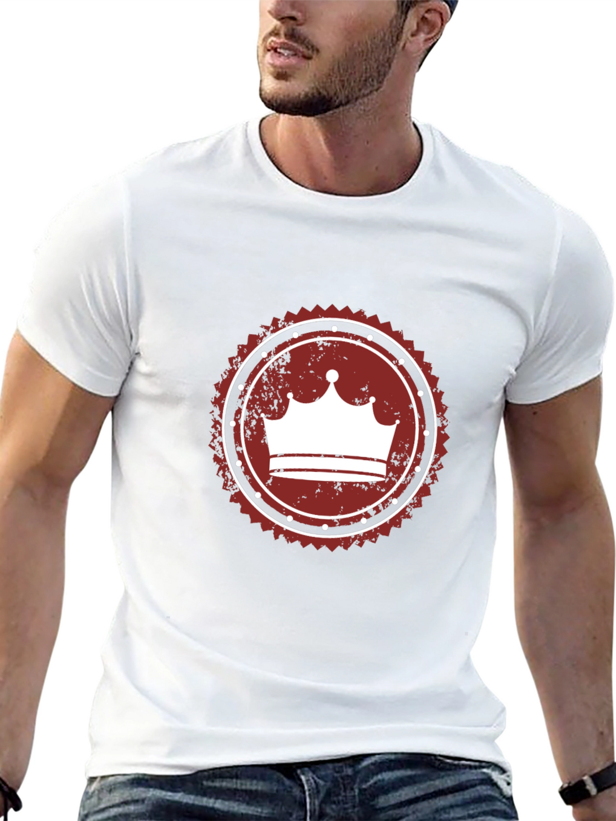 King Crown Seal Graphic Mens T-Shirt