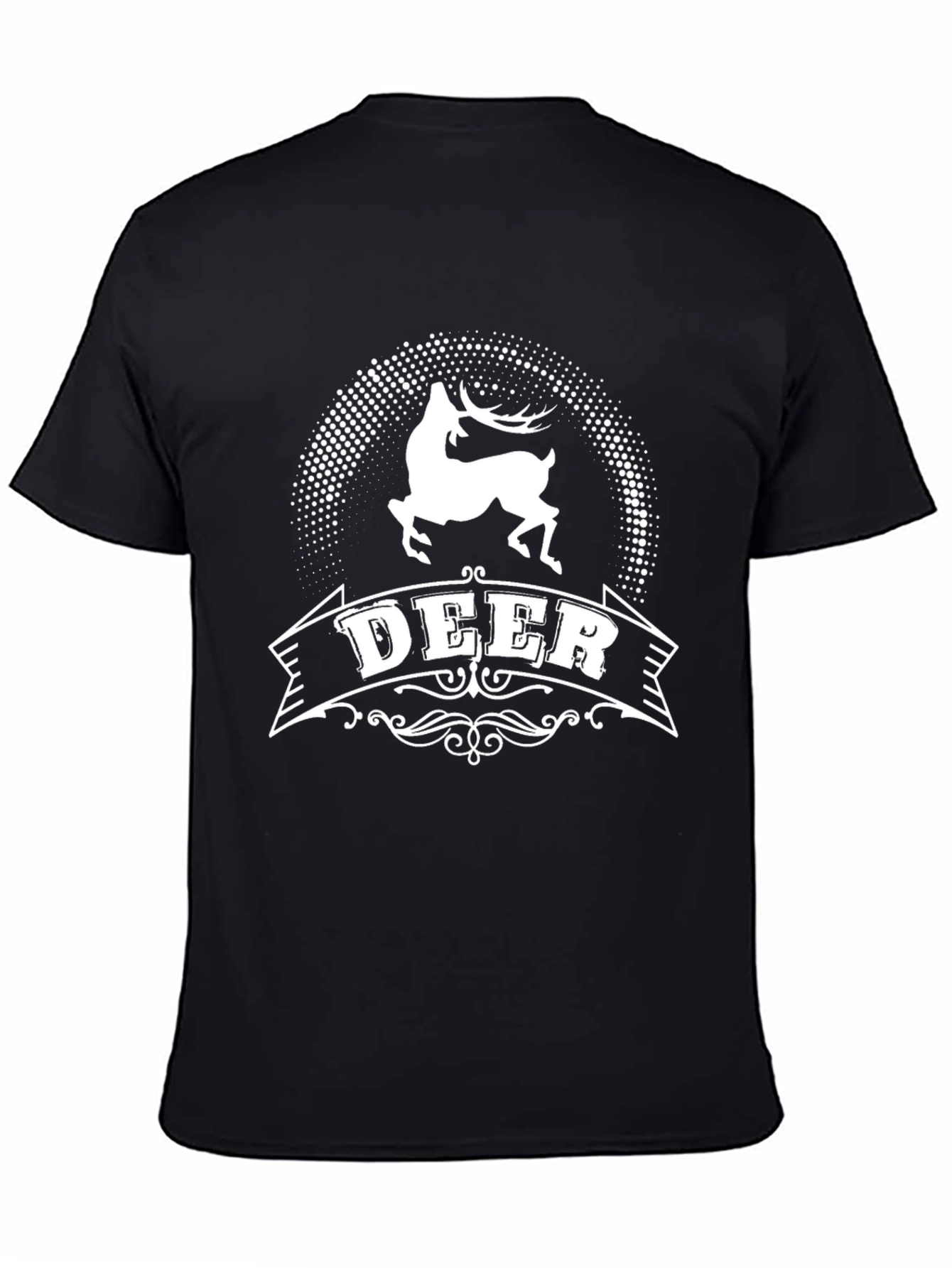 Deer Graphic T-Shirt - Mens Black Tee