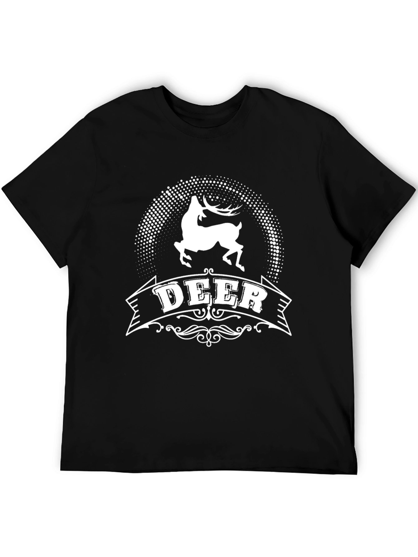 Deer Graphic T-Shirt - Mens Black Tee