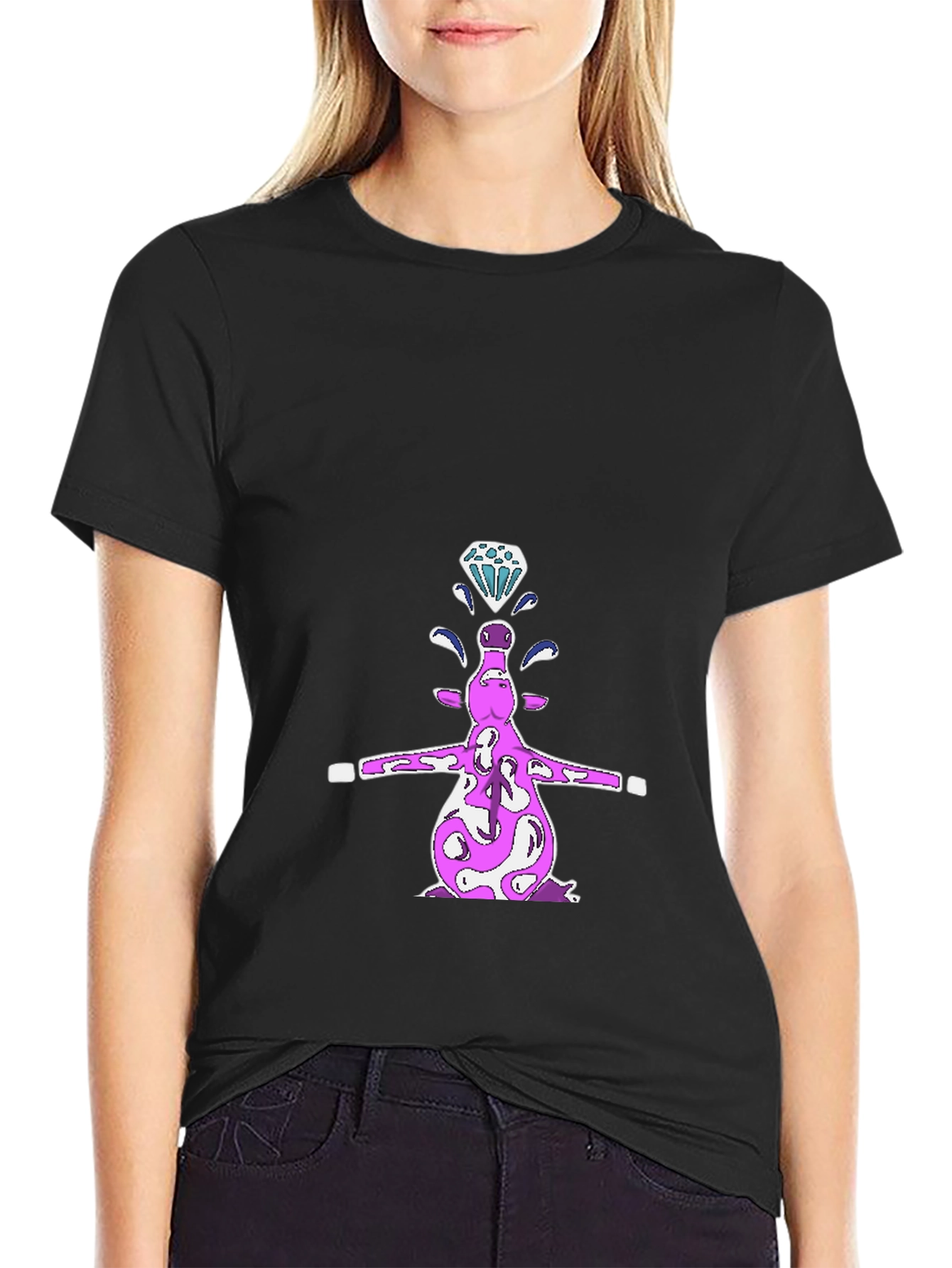 Diamond Cow Black T-Shirt