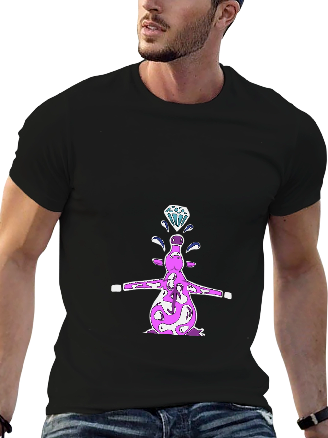 Diamond Cow Black T-Shirt