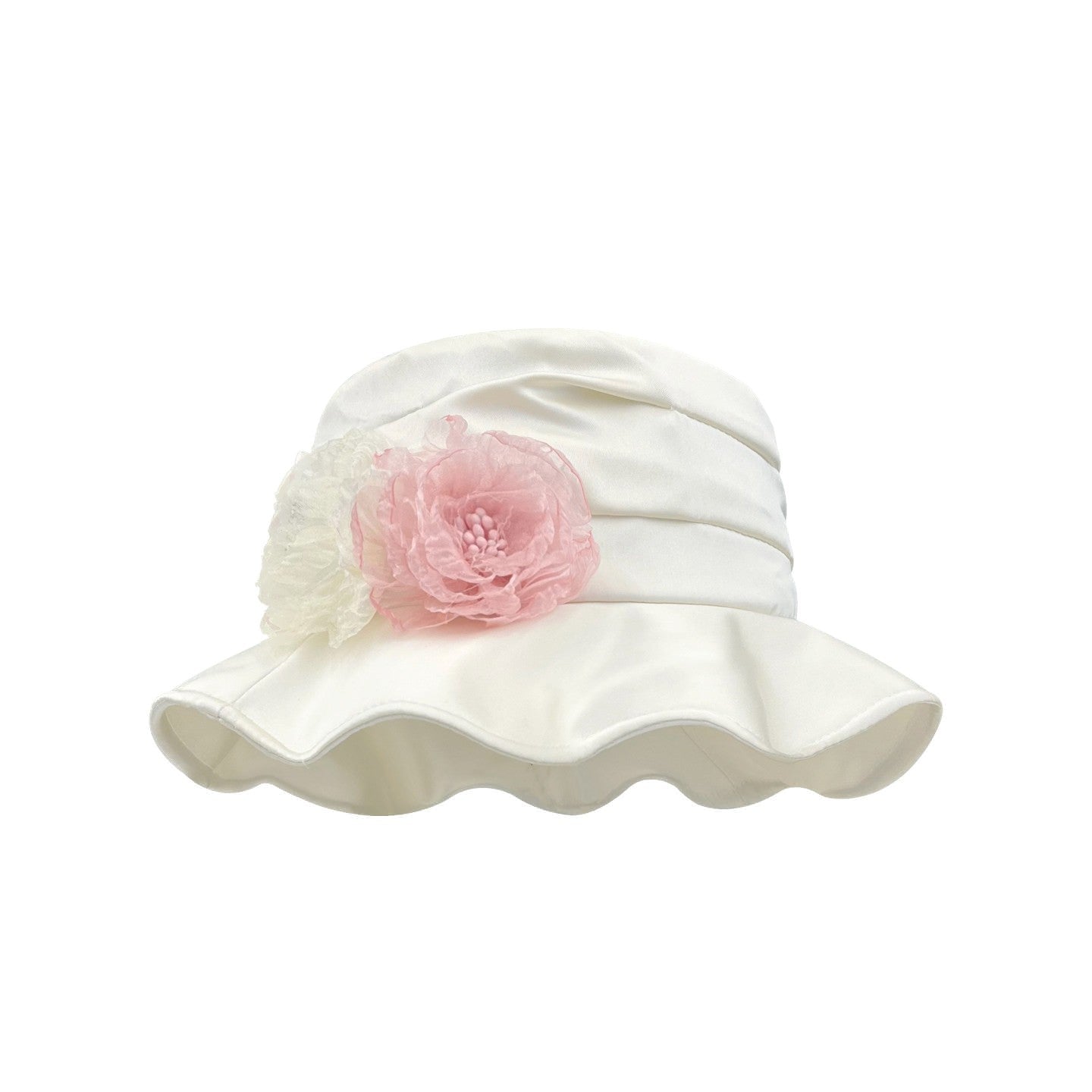Lace Flower Bucket Hat Women's Summer Wide Brim Sun Hat