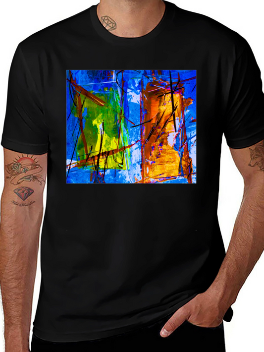 Abstract Art Graphic Black T-Shirt