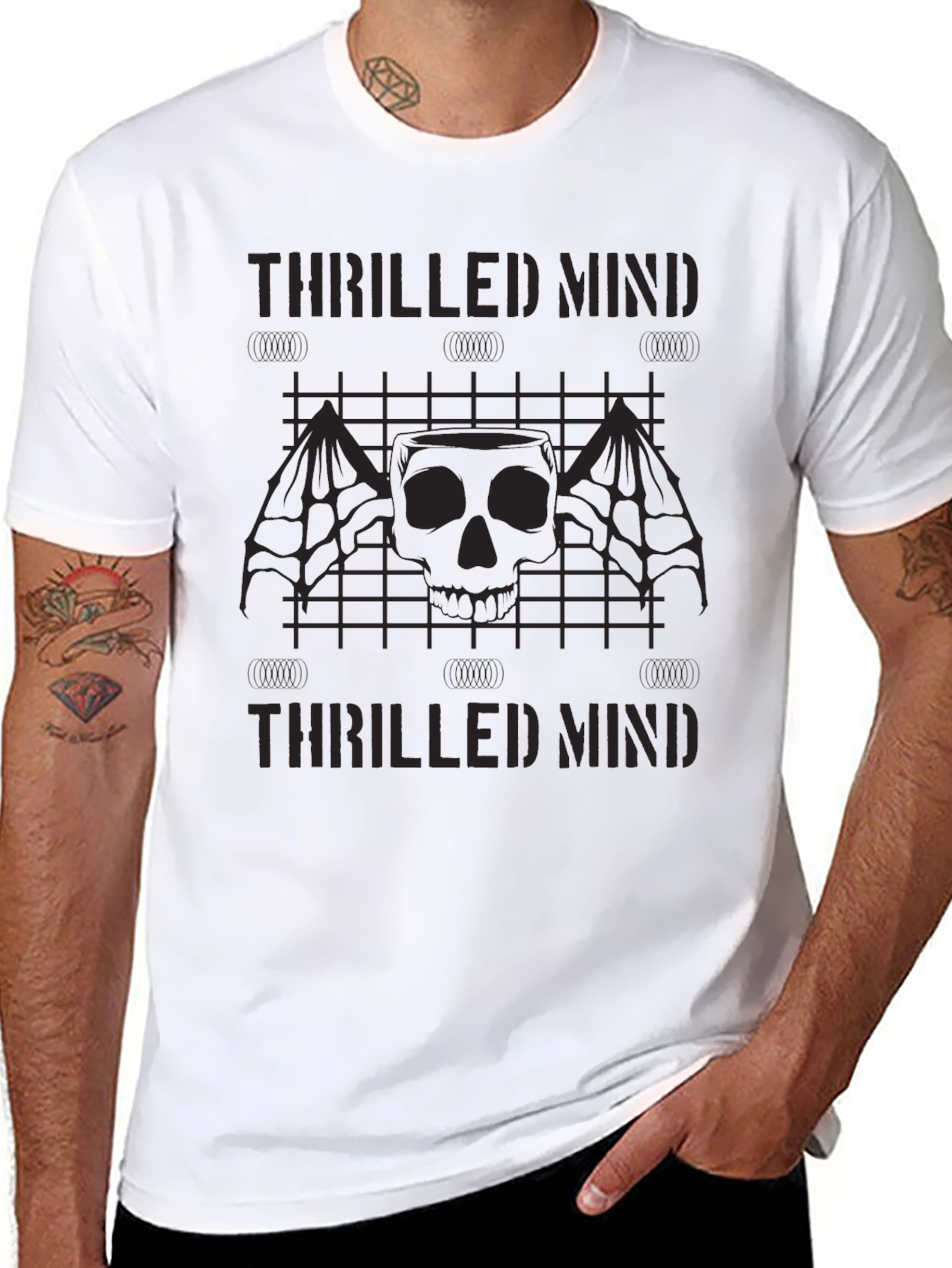 Thrilled Mind Skull Graphic Tee