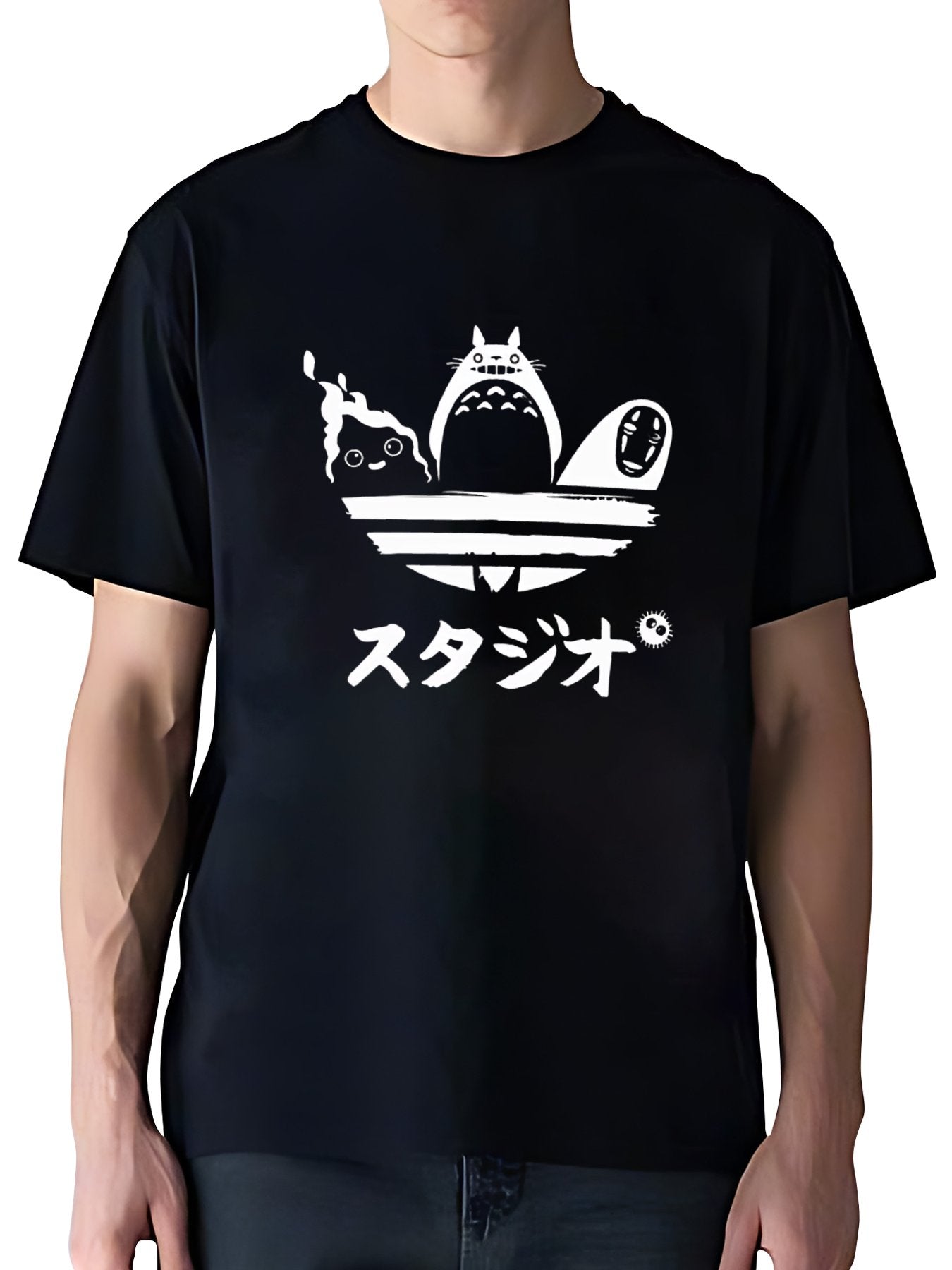 T-shirt Spirited Away No Face Kaonashi Ghibli Anime Vintage Wash Japanese Design T-Shirt